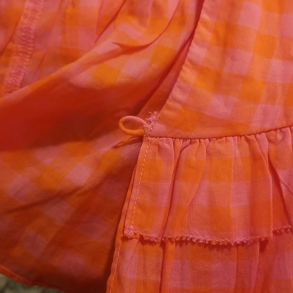 J Crew Gingham Plaid Ruffle Top NWT